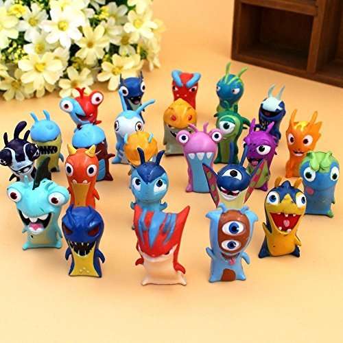 24pcs/set 4.5cm Cute Cartoon Slugterra PVC Action Figures Model Toys Dolls Christmas Gifts Boys Toys