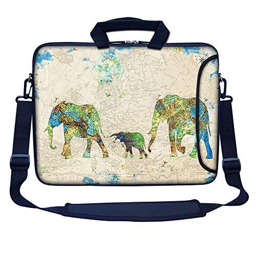 Meffort Inc 17 17.3 inch Neoprene Laptop Bag Sleeve with Extra Side Pocket; Soft