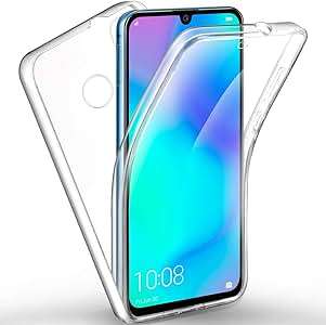 AROYI Huawei P30 Lite Case 360 Degree Protection Phone Case Silicone Clear Cover 2 in 1 Hard PC Back