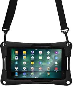 Cooper Trooper 2K Rugged Case 7 Tablet Tough Bumper Protective Drop Shock Proof (7in)(Black)