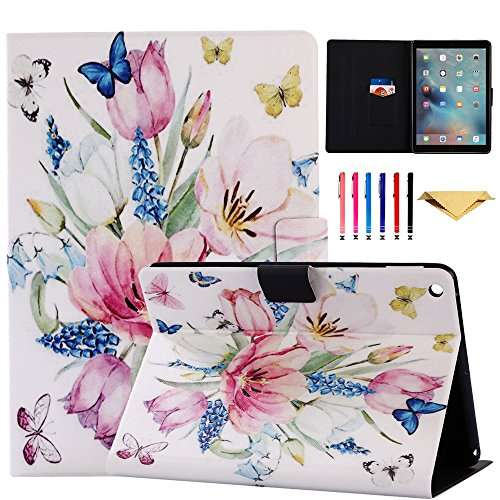 Monstek iPad Air 2 Case;Leather Case Card Slots Flip Wallet Cover with Stand for