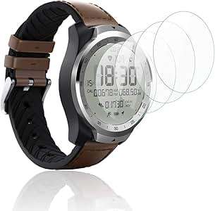 Mwoot 4 Pieces Tempered Glass Screen Protector Compatible Ticwatch Pro Ticwatch 2 Ticwatch S S