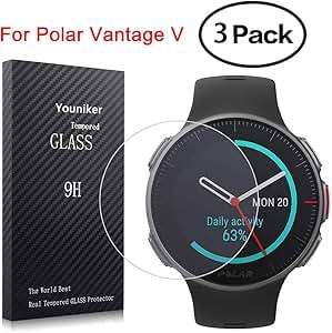 Youniker 3 Pack Polar Vantage V Screen Protectors Tempered Glass Polar Vantage V Multisport