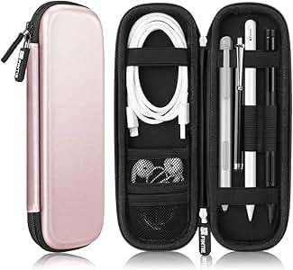 FINTIE Holder Case Apple Pencil 1st 2nd Gen Premium PU Leather Carrying Bag Sl (Rose Gold)