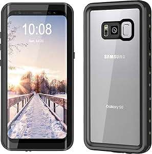 YMCCOOL Galaxy S8 Waterproof Case Full Protective Shock/Snow/Dirtproof IP68 Certifie (S8 Black)