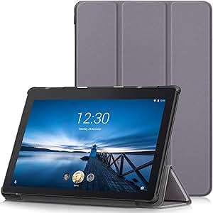 TTVie Case Lenovo Tab E10 Ultra Slim Lightweight Smart Shell StCover Lenovo Tab (Gray)