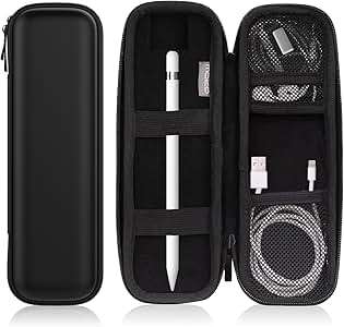 MoKo Holder Case Apple Pencil/Apple Pencil 2 PU Leather Case Samsung Stylus Pen Sur (Black)