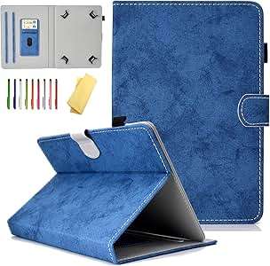 8.0 Universal Wallet Case Dteck Protective Slim StCover Cas (7.5-8.5in tablet)(09# Blue)