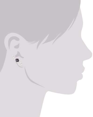 The Ear Pin "Swarovski Elements" Swarovski Crystal Simulated Amethyst Sterling Silver ..