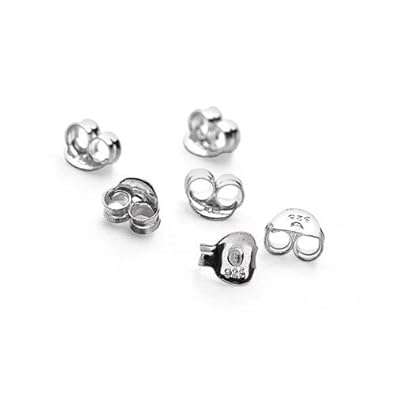 Pack of 20 Sterling Silver Butterfly Ear Earring Stud Backs (925 Stamped)