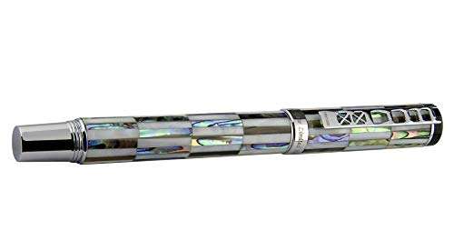 Xezo Vintage Golden Gate Handcrafted from Abalone and Mother of Pearl Rollerball Pen (Go..