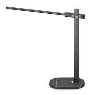 LED Desk , Metal Table Lamp with 5 Color Modes and 6 Brightness Levels, USB Charging