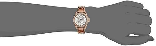 Fossil Women's ES3466 Riley Rose Gold-Tone Stainless Steel and Leather Watch with Crystal Acc..