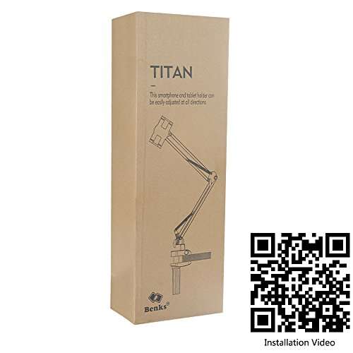 Benks Lazy iPad Mount, Table Holder, Universal Long Arm Mobile Phone Bracket, Flexible Gooseneck Cl