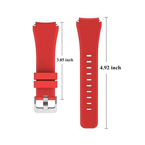 Leefrei Gear S3 Watch Band, Soft Silicone Sport Band Replacement Strap for Samsung Gear S3 Frontier