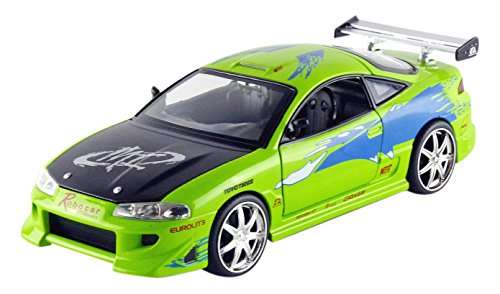 Jada Toys 97603 Fast & Furious 1: 24 Diecast Vehicle - Brian's Mitsubishi Eclipse, Green