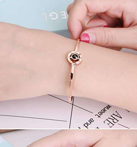 Feili Love Memory Bracelet for Love Projection I Love You Jewelry in 100 Languages Men's..