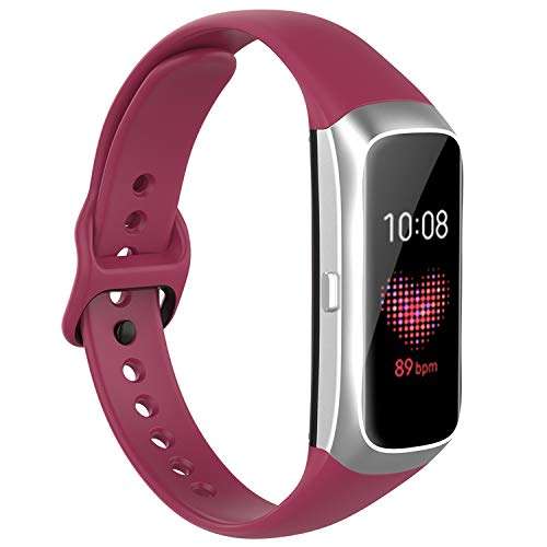 Fit for Samsung Galaxy Fit SM-R370 Bands, Adjustable Soft Silicone Replacement Watch Band Straps ...