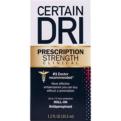 Certain Dri Anti-Perspirant| Prescription Strength Clinical | Most Effective Anti-Perspirant Without