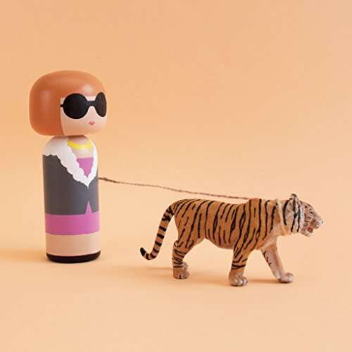 Frida Kahlo Kokeshi Japanese Dolls by Lucie Kaas