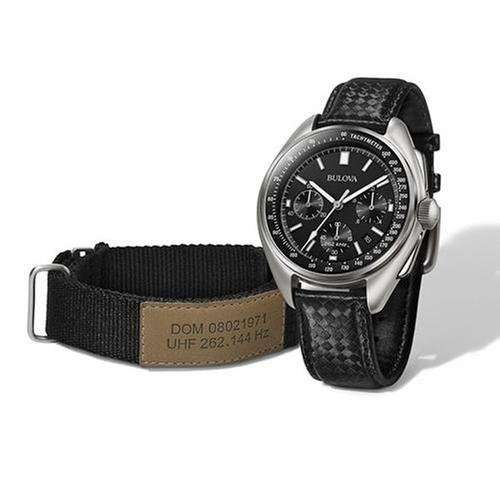 Bulova Men's Lunar Pilot Chronograph Leather Strap Watch