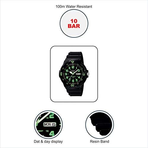 Casio Men's Marine Black Dial Black Resin