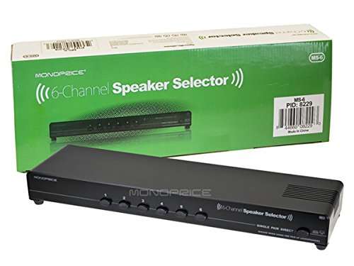 Monoprice 108229 6-Channel Speaker Selector - Retail Packaging