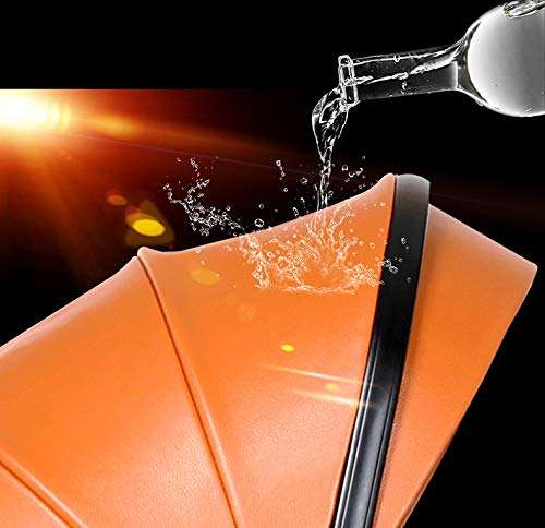 Bassinet Baby Stroller/ Pram Reversible All Terrain - Belecoo X6 PU Leather Strollers for Infant