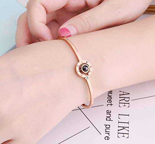 Feili Love Memory Bracelet for Love Projection I Love You Jewelry in 100 Languages Men's..