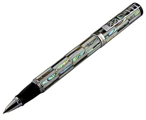Xezo Vintage Golden Gate Handcrafted from Abalone and Mother of Pearl Rollerball Pen (Go..