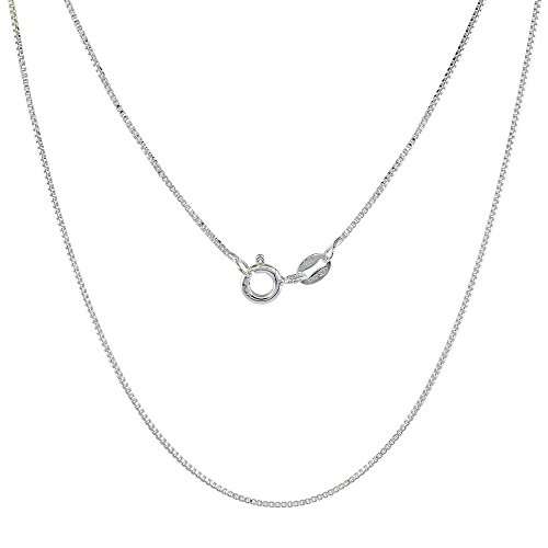 Dainty Sterling Silver St Joseph Medal Necklace 5/8 inch Round Italy 0.8mm Chain