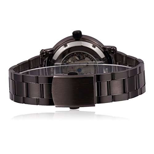 Carrie Hughes Men's Automatic Watch Steampunk Skeleton Mechanical Luminous waterproof Watch