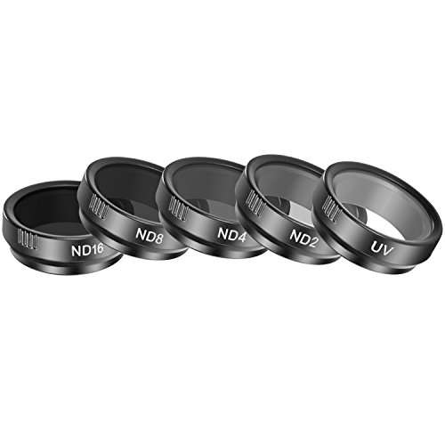 Neewer 5 Pieces Cinematic Filter Set for GoPro Hero 4 3+, Ultra Lightweight Filters for Production,