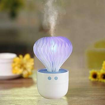 Mini Air Diffuser Mini Ball Cactus Night Light Humidifiers 7 Color Changing Night Light