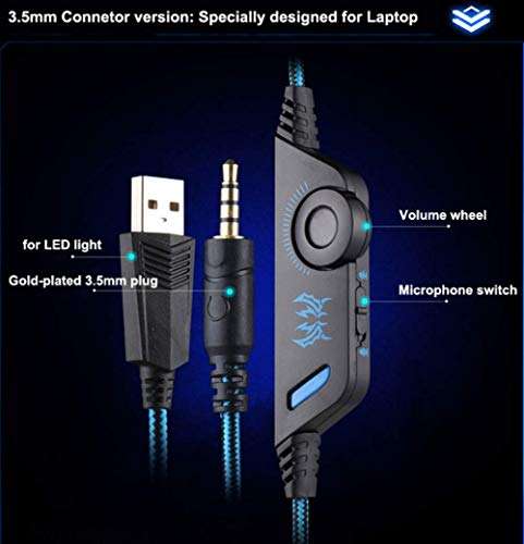 Gaming Headset for Playstation PS4 3.5mm FORTNITE Headphone for PS4, PC, Xbox One Controller ..