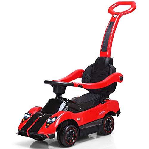 Children Four Wheel Ride On Car with a Pushing Handle