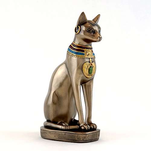 Top Collection 8" H Egyptian Cat Goddess Bastet Figurine. Authentic Replica To Honor Your Beloved F