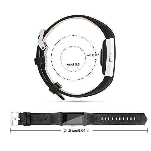 For Fitbit Charge 2 Bands, Genuine Leather Replacement Bands for Fitbit Charge 2