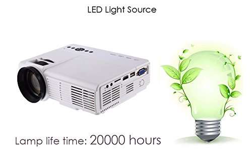 2017 Projector, Dihome Multimedia Video Projector Huge Screen Portable LED Projector Support Up To