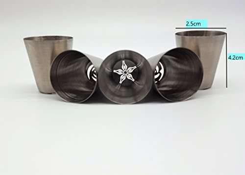 New 27pcs Russian Piping Tips Set Stainless Steel Icing Nozzles 10 Disposable Bags Cake Decorating