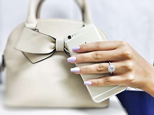 PORI JEWELERS .925 Sterling Silver Cushion Cut Halo Solitaire Engagement Ring- 2.45 Cttw cubic zirc