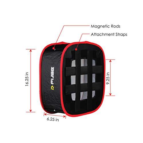 Kamerar D-Fuse Combo: Medium LED Light Panel Softbox & D-Fuse Softbox Grid, 9.25"x9.25" (DF-1M)