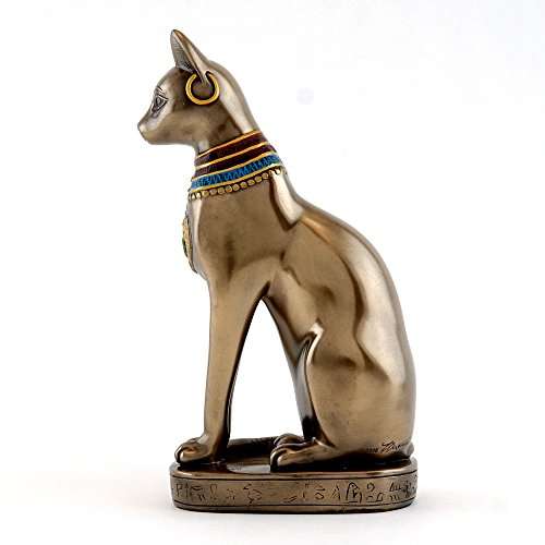 Top Collection 8" H Egyptian Cat Goddess Bastet Figurine. Authentic Replica To Honor Your Beloved F