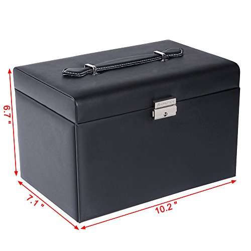 SONGMICS Jewelry Box, Girls Jewelry Organizer, Mini Travel Case, Mirror, Watch Organizer..