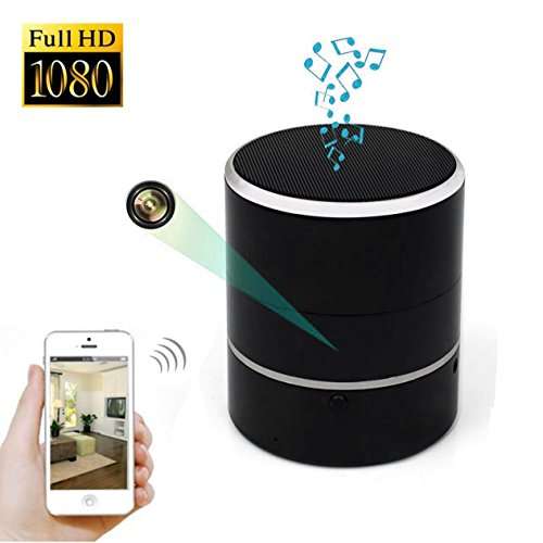 Wifi Spy Camera Bluetooth Music Player Speakers Hidden Camera Wireless HD 1080P With Adjustable ang