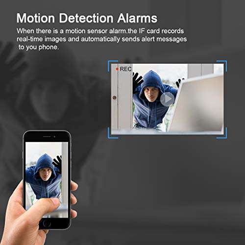 AOBO Spy Camera Wireless Hidden 1080P HD Mini WiFi Camera Motion Activated Detection Alarm Spy Nann