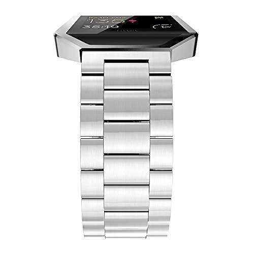 Juvnile Fitness Smart Watch Band Replacement for Fitbit Blaze, Premium Staineless Steel Fitbit Band
