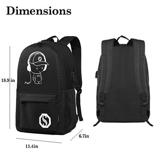 Big Sale! SEEU Fashion School Bag Backpack for Girls Boys, w/ Florescent Mark & Foldable Travel Bac