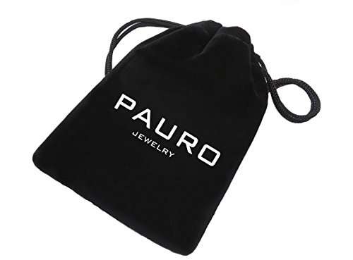 Pauro Men's Stainless Steel Jewelry Spear Point Arrowhead Pendant Necklace