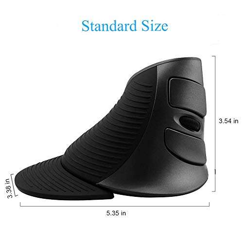 Delux Ergonomic Mouse, Wireless Vertical Mouse, 2.4G Optical Ergonomic Vertical Mouse 600/100..